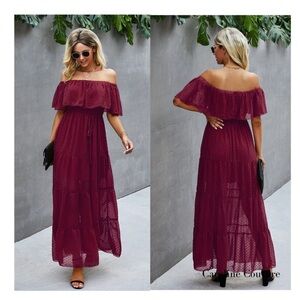 Off-Shoulder Maxi Dress